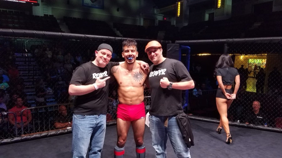 Cornering a fighter at an MMA event